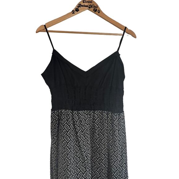 Max Studio Black Floral Boho Chic Summer Dress Large NWT - Picture 3 of 5